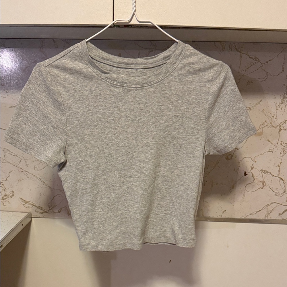 No Boundaries Heather Gray Women's Crop Top